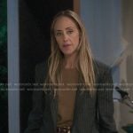 Teddy’s grey pinstripe blazer on Greys Anatomy