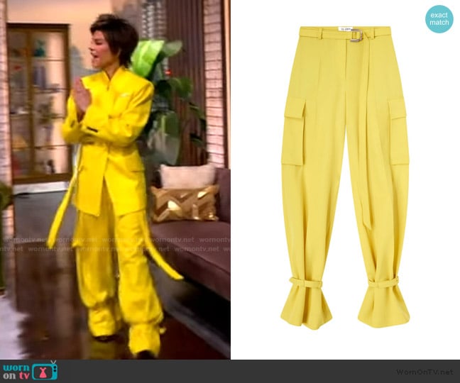 The Attico Yellow long pant worn by Lisa Rinna on The View