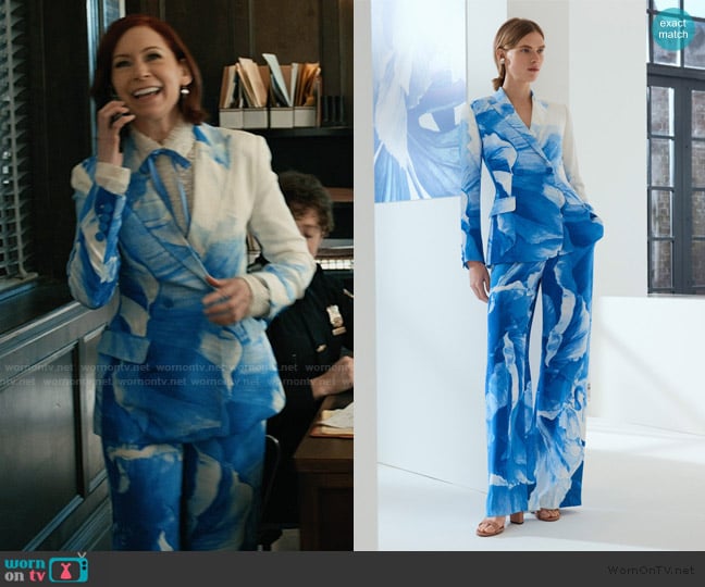 The Fold London Knighton Silk Jacket worn by Elsbeth Tascioni (Carrie Preston) on Elsbeth