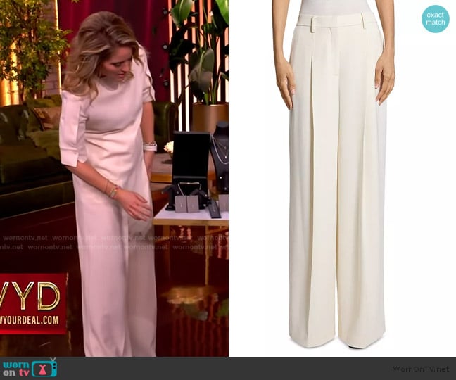 Theory Wide Leg Pleated Trousers worn by Sara Haines on The View