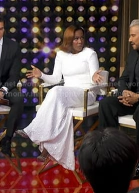 Tiffany Reid’s white sequin gown on Good Morning America