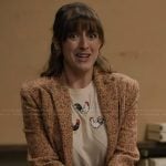 Tina’s rooster embroidered top on Abbott Elementary