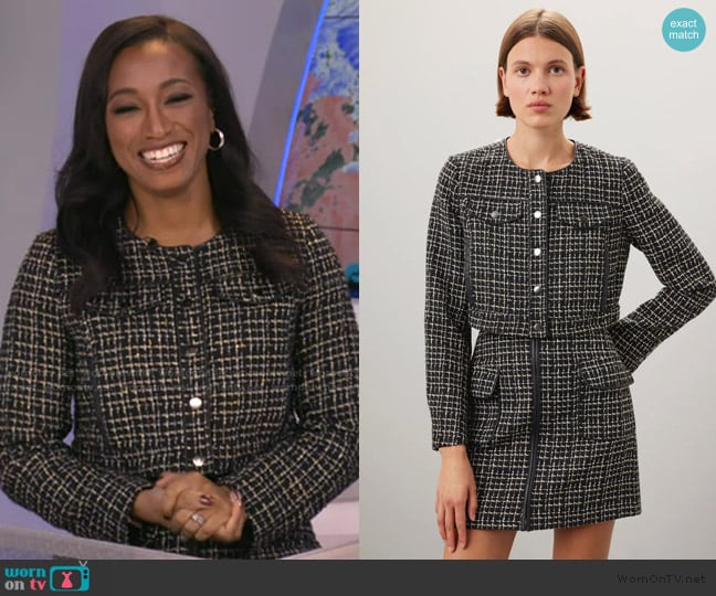 Toccin Tweed Jacket Top worn by Brittany Bell on Good Morning America