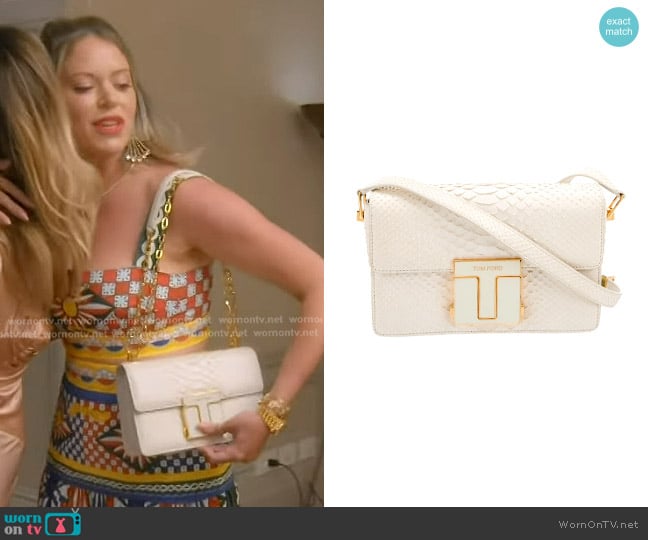Tom Ford Python Shoulder Bag worn by Amanda Frances on The Real Housewives of Beverly Hills