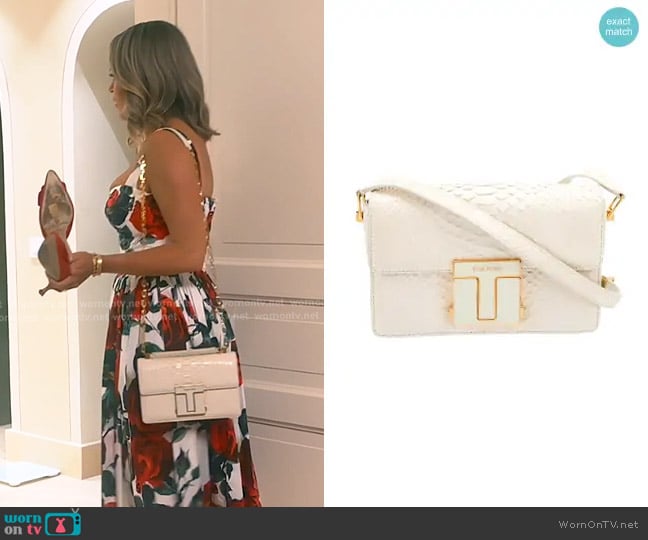 Tom Ford Python Shoulder Bag worn by Amanda Frances on The Real Housewives of Beverly Hills