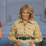 Tory’s beige flap pocket dress on Good Morning America