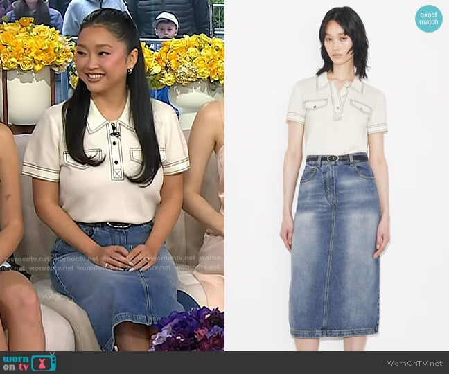 Lana Condor’s black leather belt on Today