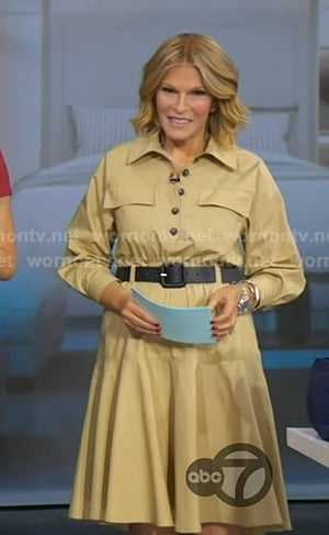 Tory’s beige flap pocket dress on Good Morning America