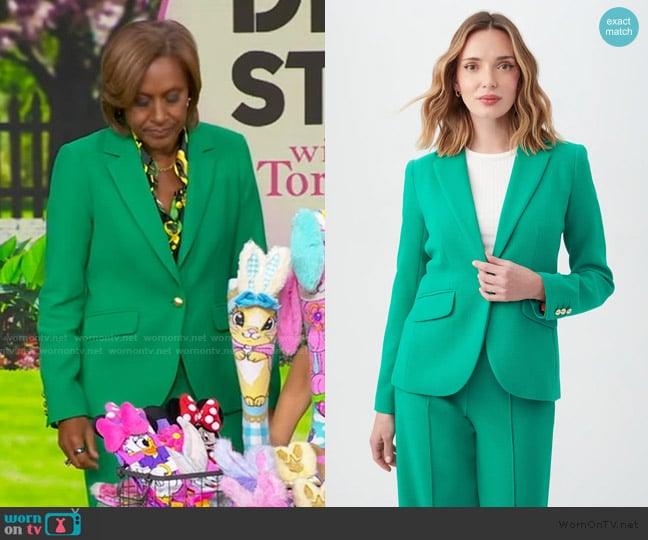 Trina Turk Harlie Blazer worn by Robin Roberts on Good Morning America