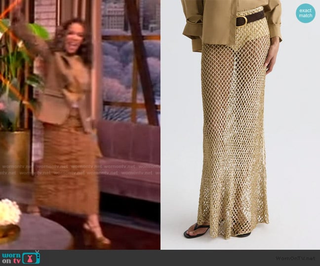 Sunny’s crochet knit skirt on The View