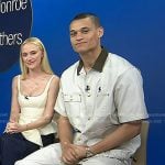 Tyriq Withers's ivory short sleeve jacket and pants on Today