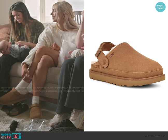 Ugg Goldenstar Cozy Clog worn by Miranda McWhorter on The Secret Lives of Mormon Wives