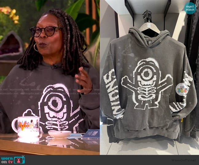 Universal Studios Minions Dark Grey Hoodie worn by Whoopi Goldberg on The View