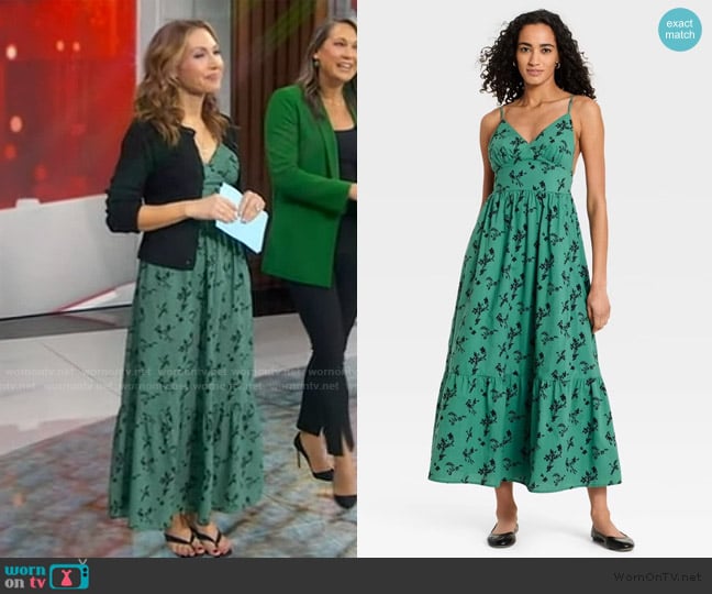 Lori’s green floral dress on GMA