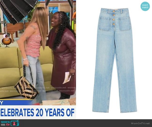 Miley Cyrus’s patch pocket jeans on Good Morning America