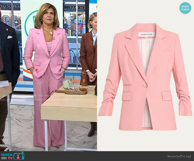 Veronica Beard Battista Dickey Jacket in Petal worn by Hoda Kotb on Today