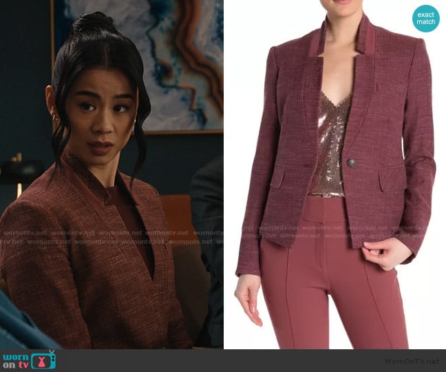 Veronica Beard Farley Wool Blend Dickey Jacket worn by Sarah Franklin (Leah Lewis) on Matlock