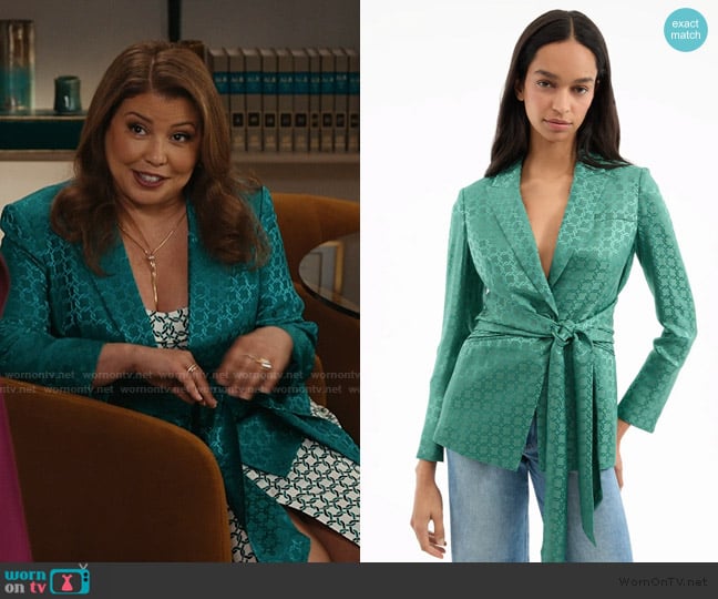 Veronica Beard Issel Wrap Jacket worn by Eva (Justina Machado) on Matlock
