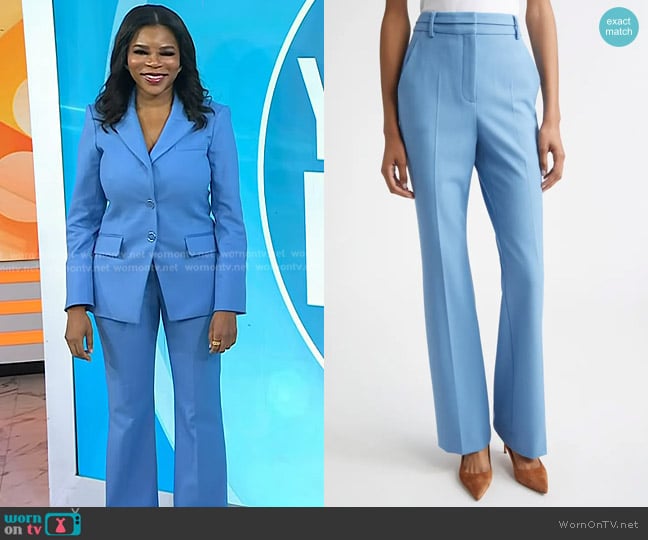 Veronica Beard Melvin Pants in Blue Jasper worn by Dr. Michelle Henry on Today