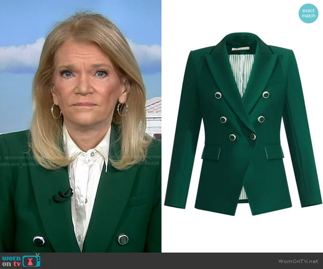 Veronica Beard Miller Double Breasted Blazer worn by Martha Raddatz on Good Morning America