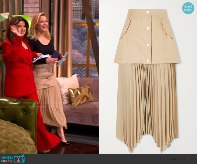 Veronica Beard Patricka Skirt worn by Sara Haines on The View