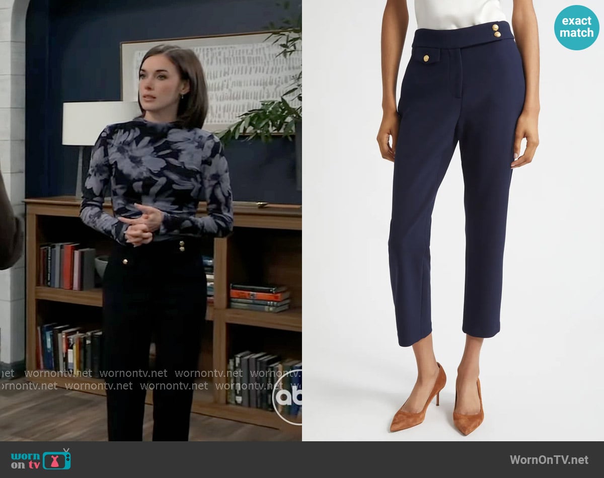 Willow’s button pants on General Hospital