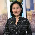 Vicky’s black leopard print shirt on Today