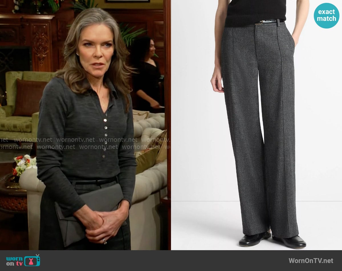 Diane’s grey pants on The Young and the Restless