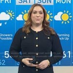 Violeta's black button front knit dress on NBC News Daily