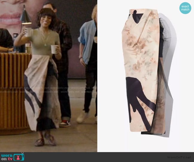 Vivienne Westwood Abstract-Pattern Drape Woven Maxi Skirt worn by Eleanor (Kerry Washington) on Imperfect Women