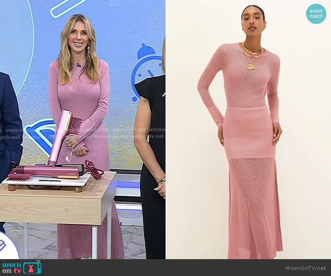 Vix Knit Liz Long Dress worn by Sarah Eggenberger on Today