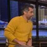 Wagner Moura's yellow knit sweater on Live with Kelly and Mark