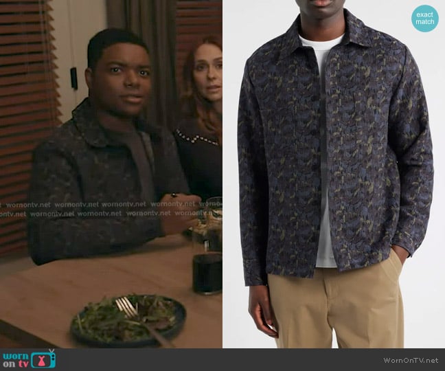 Wax London Whiting Camo Jacquard Recycled Cotton Blend Shirt Jacket worn by Harry Grant (Elijah M. Cooper) on 9-1-1