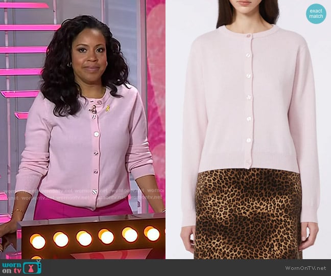 Sheinelle’s pink cardigan on Today