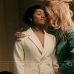 Lucy’s white blazer on Scarpetta