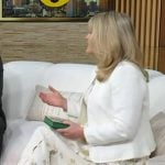 Cliodhna O’Sullivan’s paisley print dress and white jacket on Good Morning America