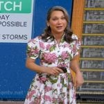Ginger's white floral midi shirtdress on Good Morning America