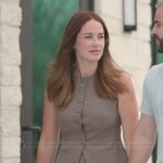 Whitney’s check print vest and shorts on The Secret Lives of Mormon Wives