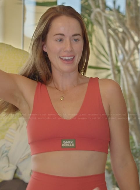 Whitney’s red sports bra on The Secret Lives of Mormon Wives