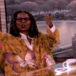 Whoopi’s orange printed top on The View