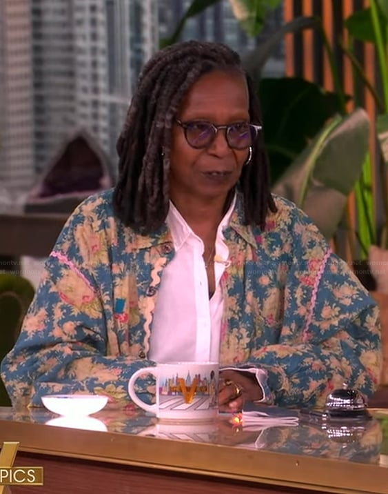 Whoopi’s floral cardigan on The View