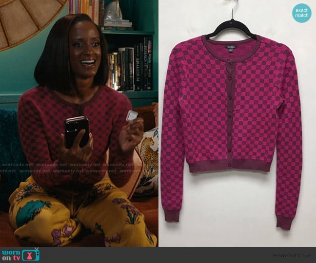 Wild Fable Checkered Sweater worn by Olympia (Skye P. Marshall) on Matlock