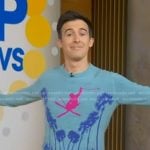 Will Ganss’ blue skier print sweater on Good Morning America