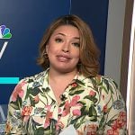 Gilma's yellow floral print shirtdress on NBC News Daily