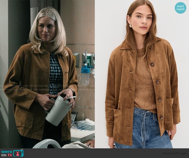 Z Supply Decker Faux Suede Chore Jacket worn by Dolly Weaver (Ellyn Jameson) on Marshals