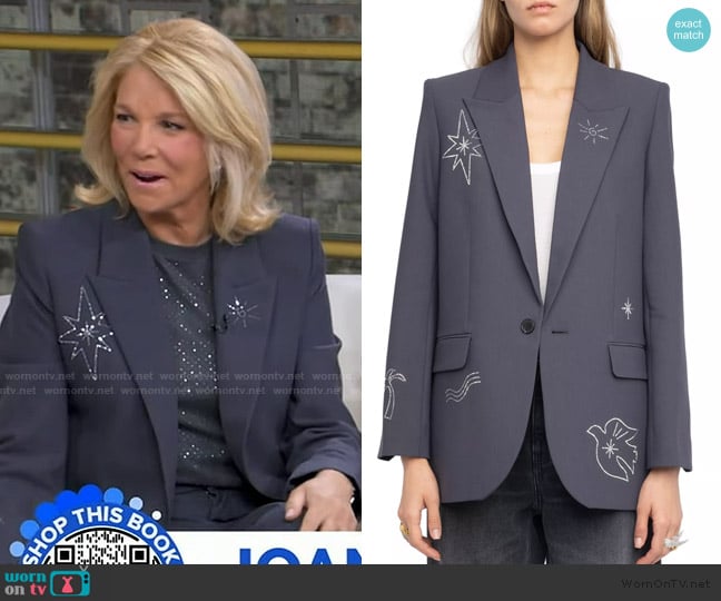 Zadig and Voltaire Vival Blazer worn by Joan Lunden on Good Morning America