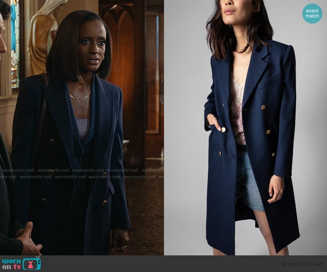 Zadig & Voltaire Maestro Coat worn by Olympia (Skye P. Marshall) on Matlock