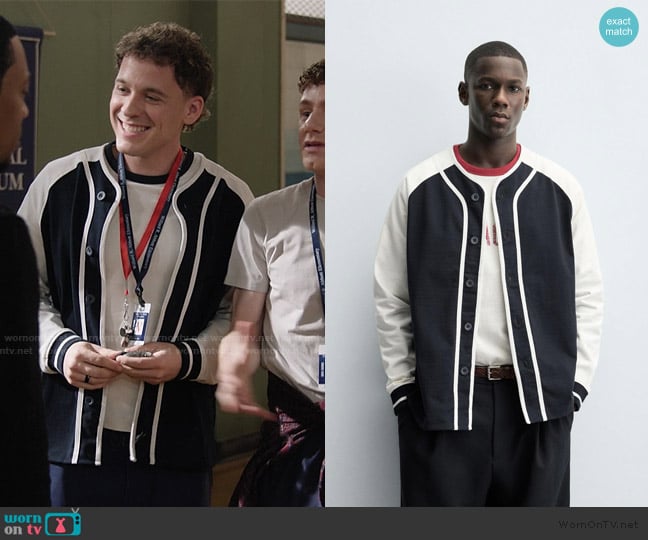 Zara Colorblock Jacket worn by  Caleb Hill ( Tyler Tomás Perez) on Abbott Elementary