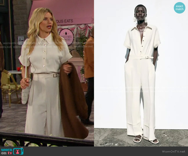 Zara Crepe Jumpsuit worn by Catherina Greene (AnnaLynne McCord) on Days of our Lives