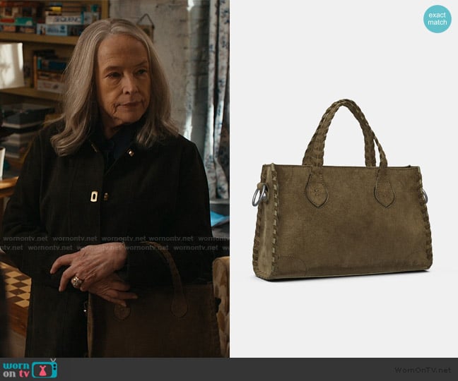 Zara Woven Leather City Bag worn by Madeline Matlock (Kathy Bates) on Matlock